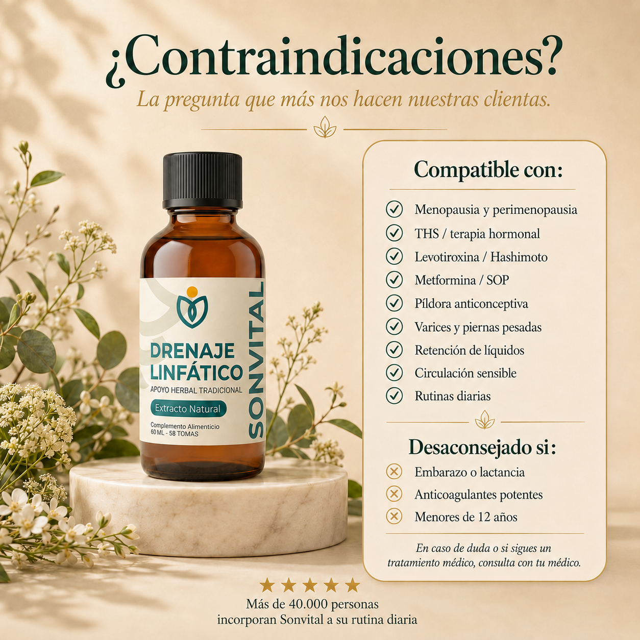 Contraindicaciones de Sonvital
